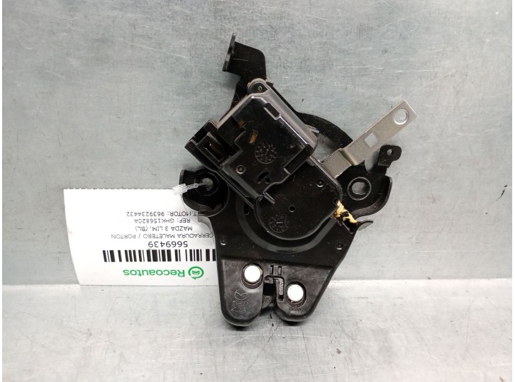 Replacement trunk / tailgate lock for Mazda 3 lim. (BL) 2.2 turbodiesel cat OEM IAM reference GHK156820A GHK156820A 