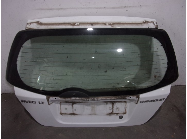 Replacement rear tailgate for Chevrolet Aveo 1.4 CAT OEM IAM reference 96476669 WHITE 5 DOORS