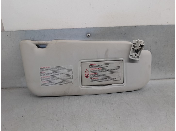 Replacement right sun visor for Nissan Qashqai (J10) 1.6 dci turbodiesel cat OEM IAM reference 96400BR00A 