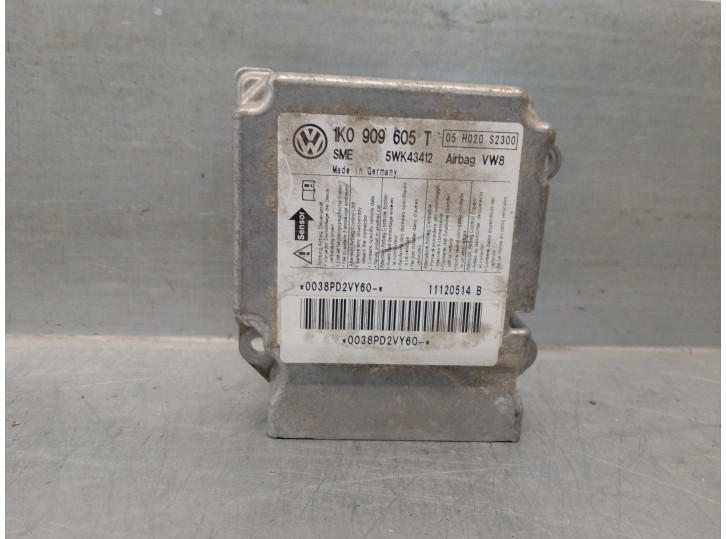 Recambio de centralita airbag para skoda octavia berlina (1z3) 1.6 tdi dpf referencia OEM IAM 1K0909605T 5WK43412 SIEMENS
