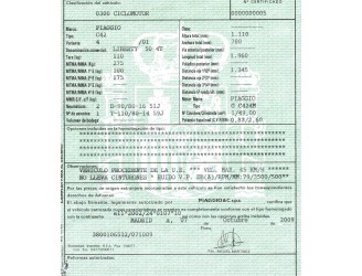 piaggio (vespa) liberty del año 2009