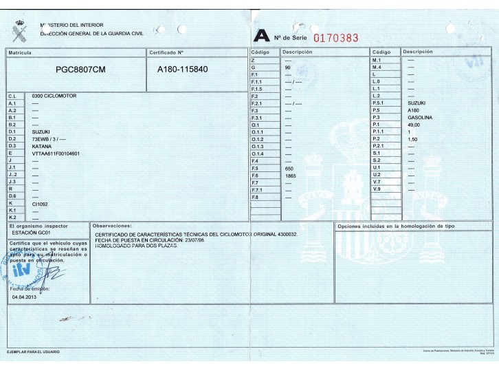 suzuki katana 1000 del año 1998