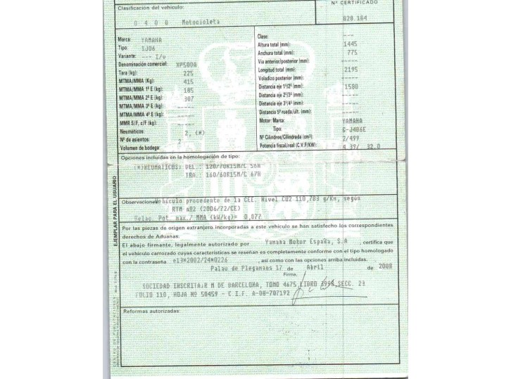 yamaha tmax del año 2008