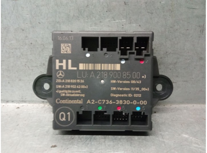Recambio de centralita cierre para mercedes-benz clase e (w212) e 350 bluetec referencia OEM IAM A2189008500 A2C7363830000 CONT