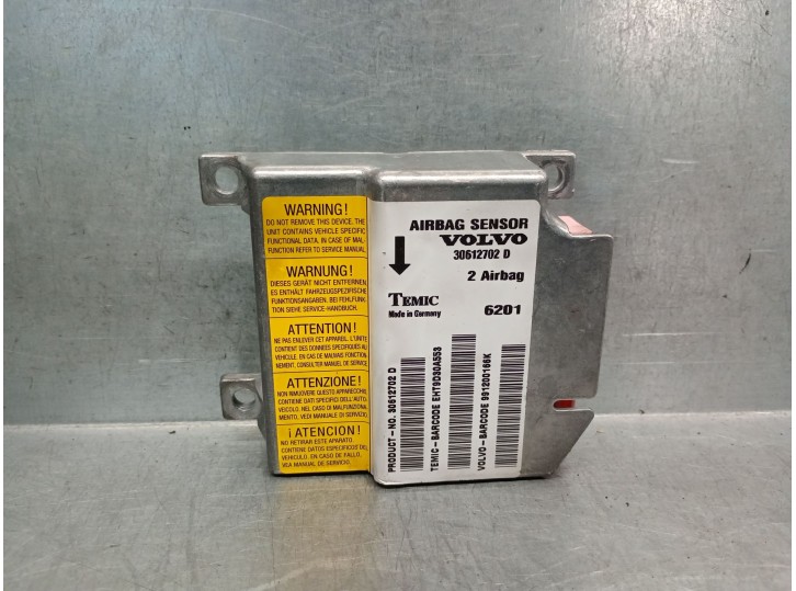 Recambio de centralita airbag para volvo s40 berlina 1.8 cat (1834 cm3) referencia OEM IAM 30612702D  EHT9D30A553 TEMIC