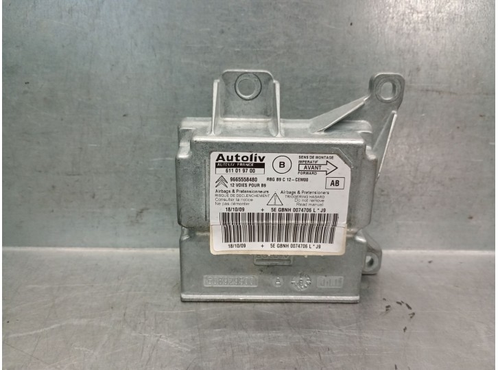 Recambio de centralita airbag para peugeot partner kasten 1.6 16v hdi referencia OEM IAM 9665558480  611019700 AUTOLIV