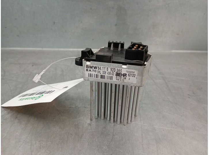 Recambio de resistencia calefaccion para bmw x3 (e83) 2.0d referencia OEM IAM 64116920365  5HL00843600 BEHR