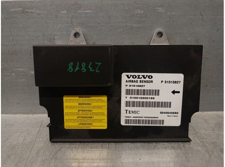 Recambio de centralita airbag para volvo xc60 i suv (156) d5 awd referencia OEM IAM 31313827  00405408B0 TEMIC