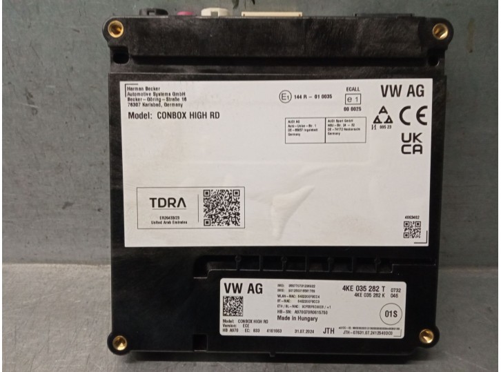 Recambio de modulo electronico para volkswagen touareg (cr7, rc8) 3.0 tsi 4motion referencia OEM IAM 4KE035282T 4KE035282K 