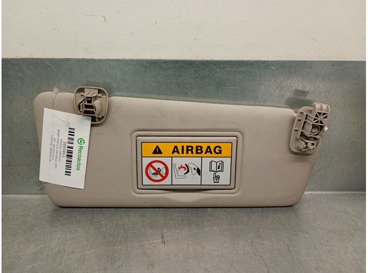 Recambio de parasol derecho para smart forfour hatchback (453) electric drive (453.091) referencia OEM IAM A4538100610 A45381006