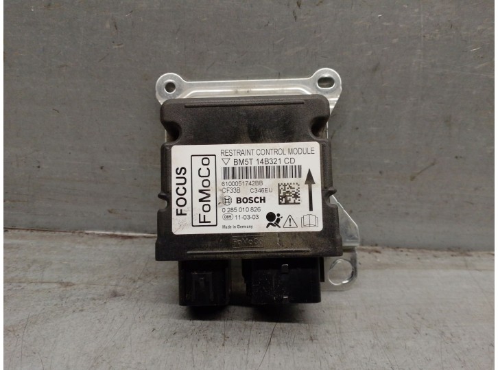 Recambio de centralita airbag para ford focus iii 1.6 tdci referencia OEM IAM BM5T14B321CD  0285010826 BOSCH