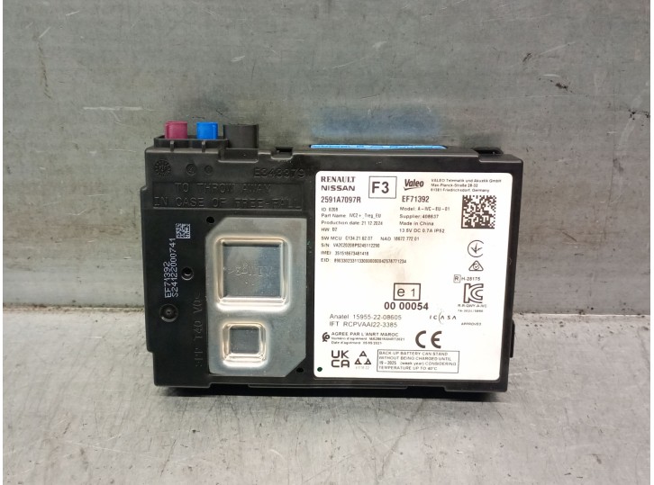 Recambio de modulo electronico para renault 5 e-tech electric p01 /rbe / a1bea1a50000 referencia OEM IAM 2591A7097R 
