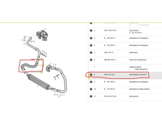 Recambio de tubo para audi a6 allroad c8 (4ah) 50 tdi mild hybrid quattro referencia OEM IAM 4K0145738J 4K0145738J 