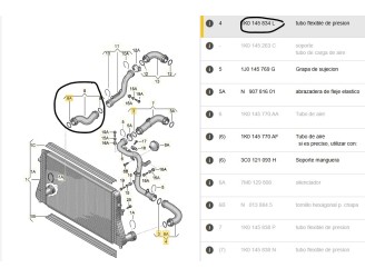 Recambio de tubo para skoda octavia berlina (1z3) 2.0 tdi referencia OEM IAM 1K0145834L 1K0145834L 