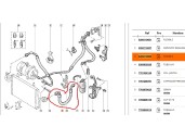 Replacement air conditioning hoses for Renault Master II van (JD) 2.8 DTI diesel OEM IAM reference 8200119653 82001196