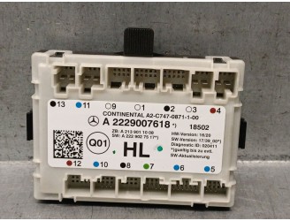 Recambio de centralita cierre para mercedes-benz clase s (w222, v222, x222) s 560 e (222.173) referencia OEM IAM A2229007618 A21