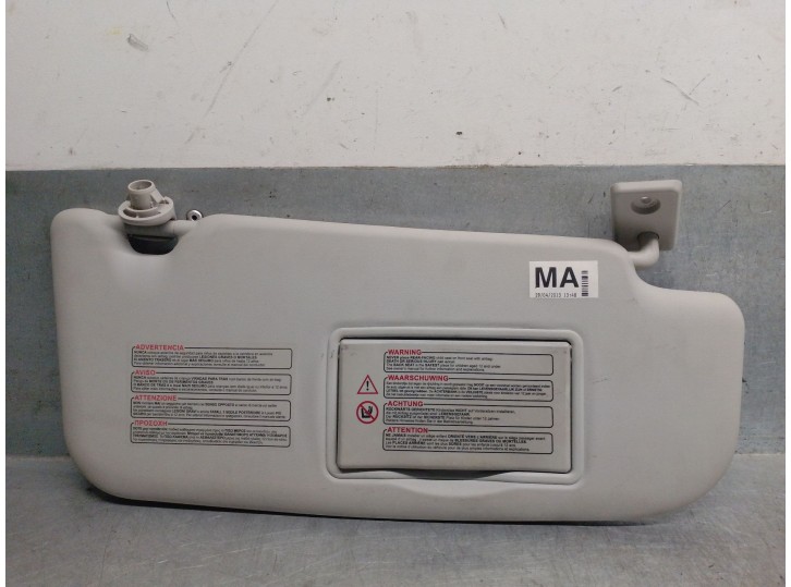 Recambio de parasol derecho para nissan qashqai i (j10, nj10) 1.6 referencia OEM IAM 96400BR00A 96400BR00A 