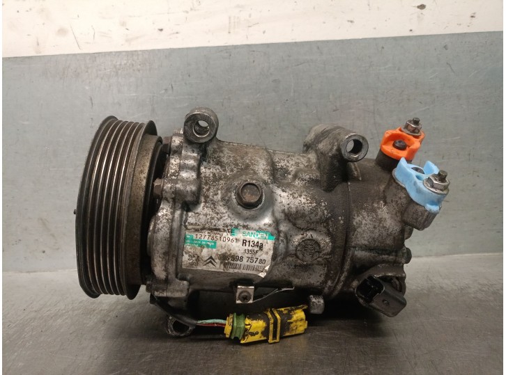 Recambio de compresor aire acondicionado para peugeot 308 sport referencia OEM IAM 9659875780 6453ZE 1355F SANDEN