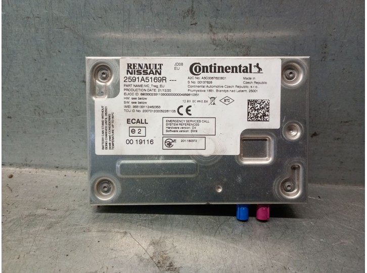 Replacement electronic module for Dacia Sandero III 1.0 TCe 90 OEM IAM reference 2591A5169R A3C006762081 CONTINENTAL