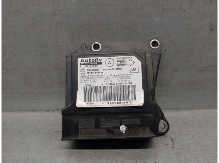 Recambio de centralita airbag para peugeot partner furgoneta/monovolumen 1.6 hdi 16v referencia OEM IAM 9803916880  626181200 AU