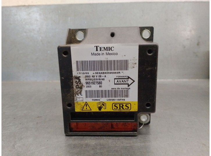 Recambio de centralita airbag para citroën c3 1.4 hdi referencia OEM IAM 9651927580  L5V3K11AFH6 TEMIC