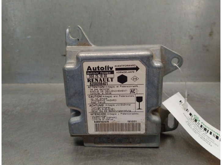 Recambio de centralita airbag para renault kangoo (f/kc0) 1.9 diesel referencia OEM IAM 8200098401  550751800 AUTOLIV