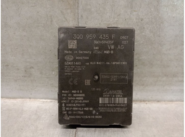 Recambio de modulo electronico para volkswagen passat b8 (3g2, cb2) 2.0 tdi referencia OEM IAM 5Q0959435F 0939142856 ANATEL