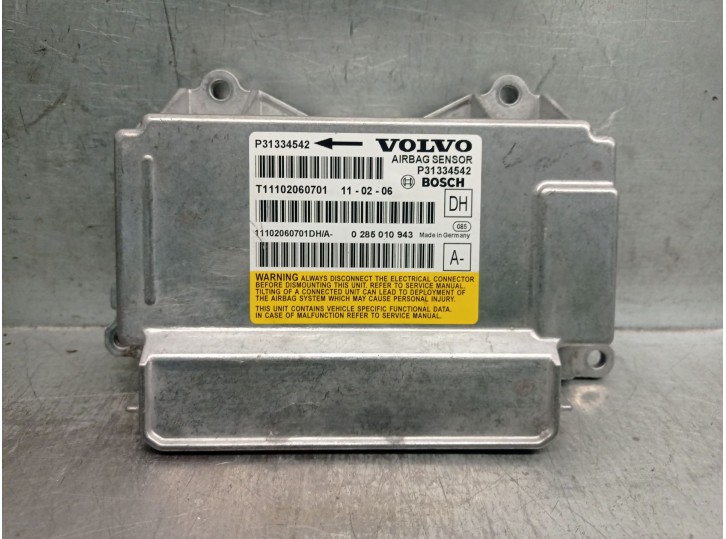 Recambio de centralita airbag para volvo v60 i (155) d3 / d4 referencia OEM IAM 31334542  0285010943