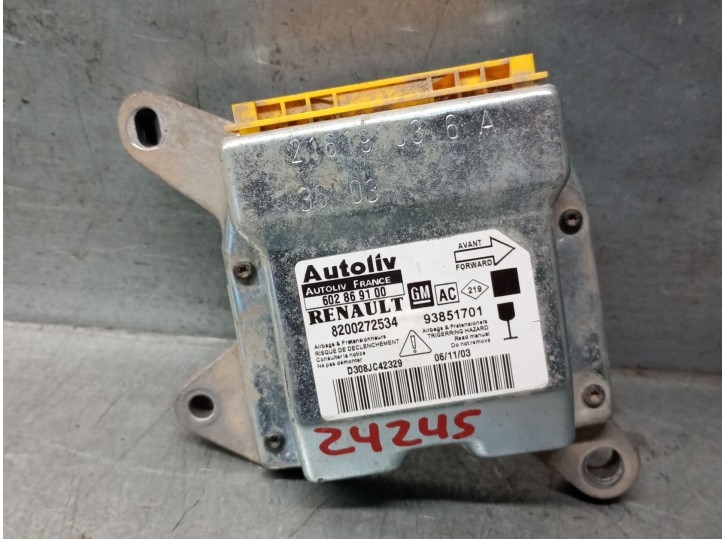 Recambio de centralita airbag para opel vivaro a furgoneta (x83) 1.9 dti (f7) referencia OEM IAM 93851701  602869100