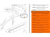 Recambio de molduras traseras para opel astra k (b16) 1.6 cdti (68) referencia OEM IAM 39130488  
