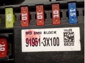 Recambio de caja reles / fusibles para hyundai elantra v sedán (md, ud) 1.6 referencia OEM IAM 919513X100  