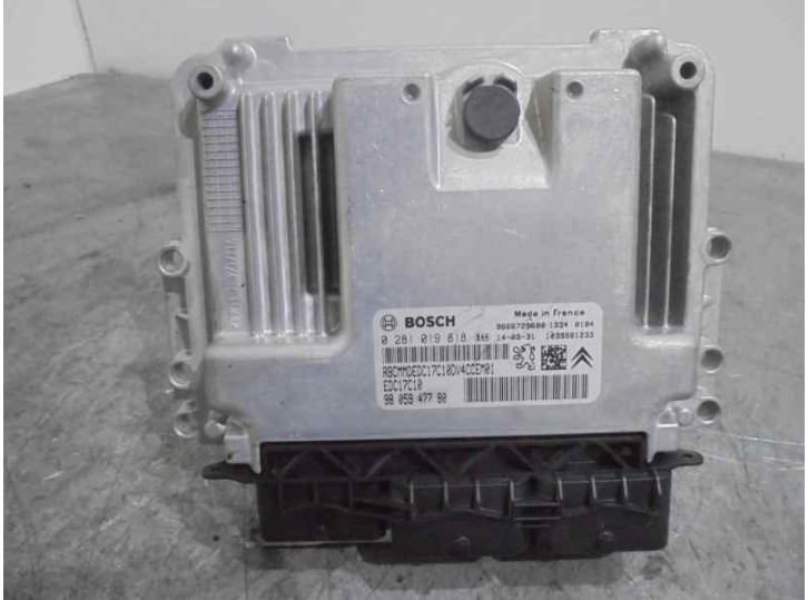 Recambio de centralita motor uce para peugeot 207 1.4 hdi referencia OEM IAM 9666729680 0281019818 BOSCH