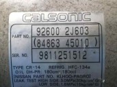 Recambio de compresor aire acondicionado para nissan primera berlina (p11) 2.0 turbodiesel cat referencia OEM IAM 926002J603 848