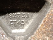 Recambio de llanta para ssangyong actyon 2.0 td cat referencia OEM IAM 4173031380 R18X7.5JET43 