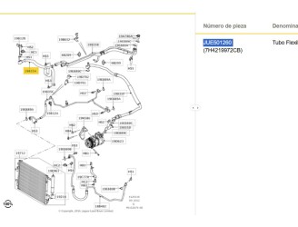 Recambio de tubos aire acondicionado para land rover range rover iii (l322) 3.6 d 4x4 referencia OEM IAM 7H4219972CB JUE501260 