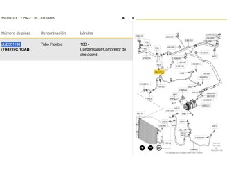 Recambio de tubos aire acondicionado para land rover range rover iii (l322) 3.6 d 4x4 referencia OEM IAM 7H4219C703AB JUE501130 