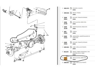 Recambio de barra direccion para jeep gr.cherokee (wj/wg) 3.1 td cat referencia OEM IAM 52088463AB 52088463AB 