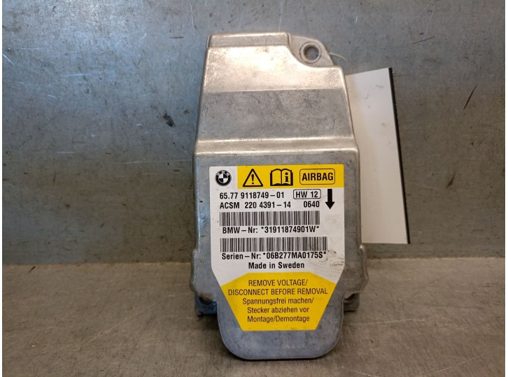 Recambio de centralita airbag para bmw serie 5 berlina (e60) 3.0 turbodiesel cat referencia OEM IAM 65779118749 