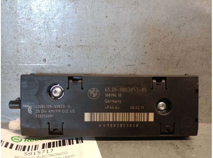 Recambio de modulo electronico para mini mini countryman (r60) cooper d referencia OEM IAM 65209803853 