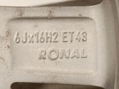 Recambio de llanta delantera derecha para seat mii (kf1, ke1) electric referencia OEM IAM 12S601025 R166JX16H2ET43 