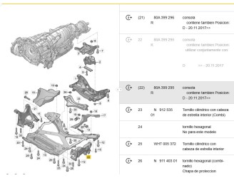 Recambio de soporte motor izquierdo para audi q5 (fyb, fyg) 50 tfsi e quattro referencia OEM IAM 80A399295R 80A399295R 