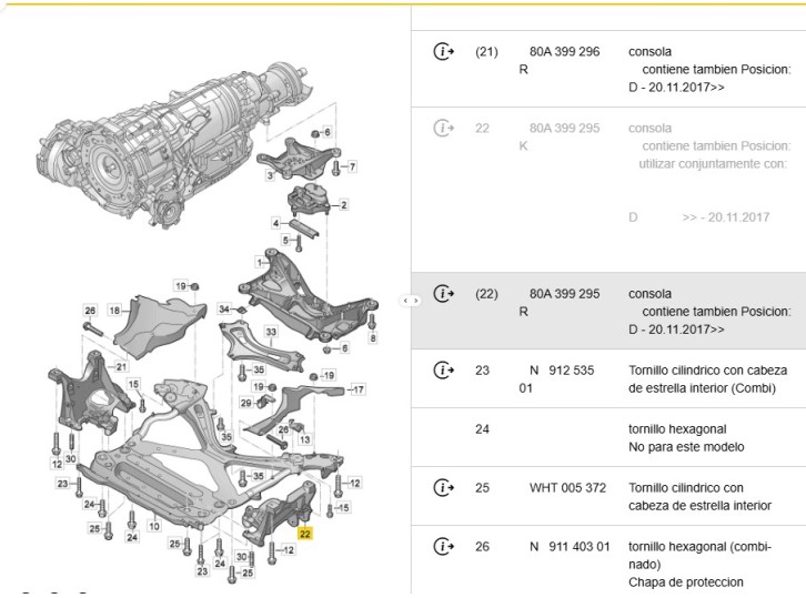Replacement left engine mount for Audi Q5 (FYB, FYG) 50 TFSI e Quattro OEM IAM reference 80A399295R 80A399295R 