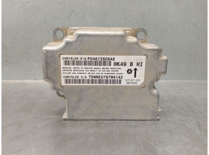 Recambio de centralita airbag para jeep compass (mk49) 2.0 crd 4x4 referencia OEM IAM P04672609AE 