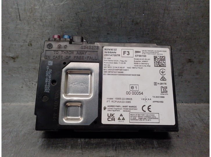 Recambio de modulo electronico para dacia bigster djf/sg2/mh6xb16m500b referencia OEM IAM 2591A7097R 