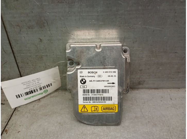 Recambio de centralita airbag para bmw x3 (e83) 2.0 sd referencia OEM IAM 65773453791 0285010086