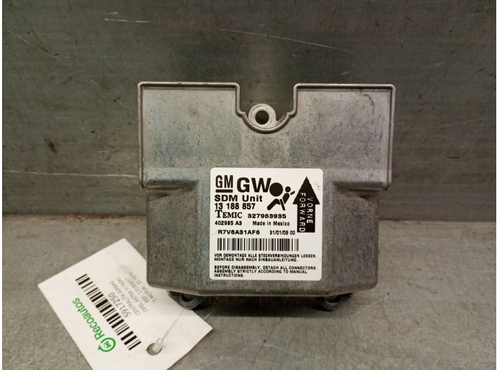 Recambio de centralita airbag para opel astra h (a04) 1.7 cdti (l48) referencia OEM IAM 13188857 327963935