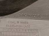 Recambio de molduras delanteras para honda cb (251cc - 500cc) cb 500 f (pc58, pc45, pc63) referencia OEM IAM 64335MJWJ400 64335M