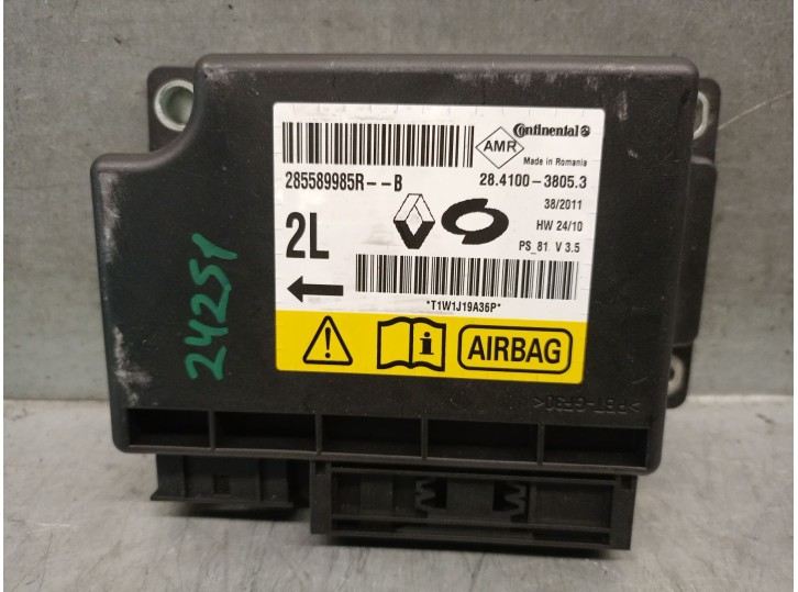 Recambio de centralita airbag para renault fluence z.e. referencia OEM IAM 285589985R 285589985R 