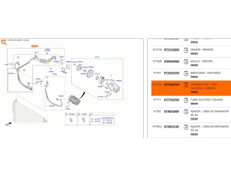 Recambio de tubos aire acondicionado para hyundai i30 station wagon (pde) 1.0 t-gdi hybrid 48v referencia OEM IAM 97775G4750 977