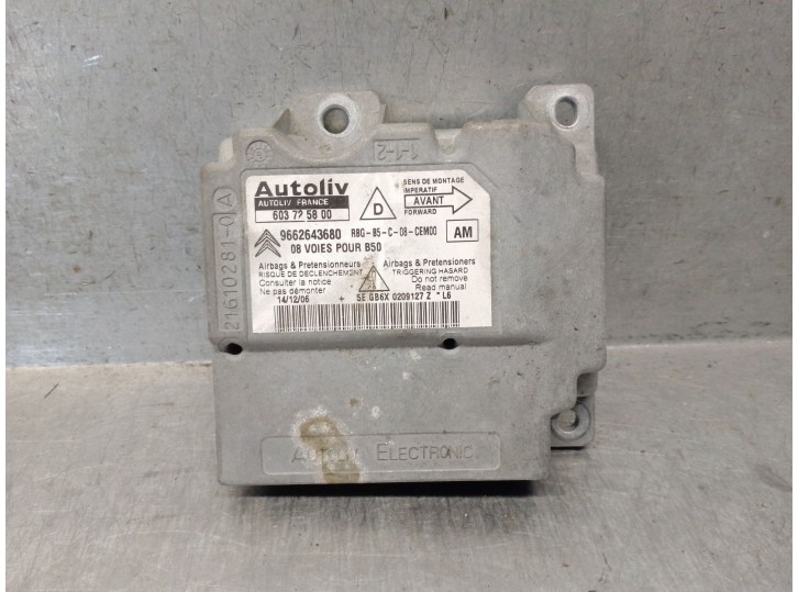 Airbag control unit spare part for citroën c4 coupé (la_) 1.6 hdi OEM IAM reference 9662643680 603725800